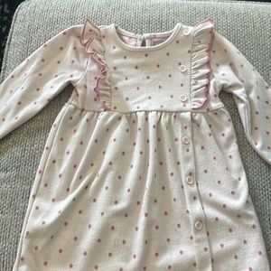 Warm pink winter dress